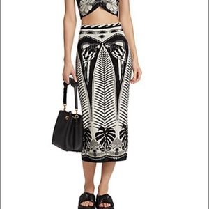 NWT Farm Rio macaw elegance midi skirt size medium